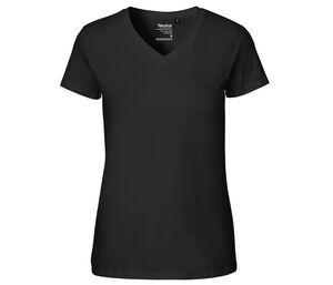 Neutral O81005 - Camiseta con cuello de pico para mujer Negro