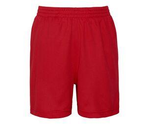Just Cool JC080J - Pantalones cortos deportivos para niños Fire Red