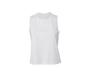 Bella+Canvas BE6682 - Camiseta sin mangas con espalda cruzada para mujer Solid White Blend