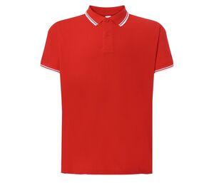 JHK JK205 - Polo de hombre en contraste Red / White