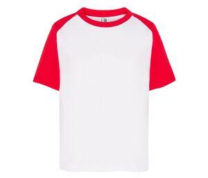 JHK JK153 - Camiseta beisbol niño Blanco / Rojo