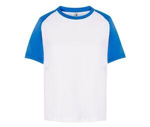 JHK JK153 - Camiseta beisbol niño White / Royal Blue