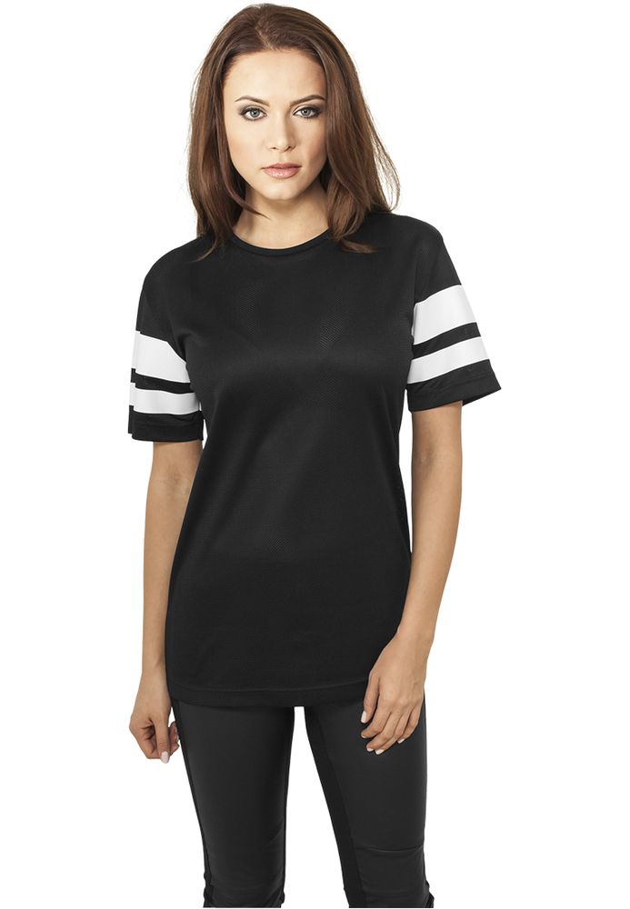 Urban Classics TB901C - Camiseta de malla a rayas para mujer