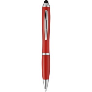 PF Concept 106739 - Bolígrafo con stylus con cuerpo y empuñadura del mismo color con acabados cromados “Nash” Red