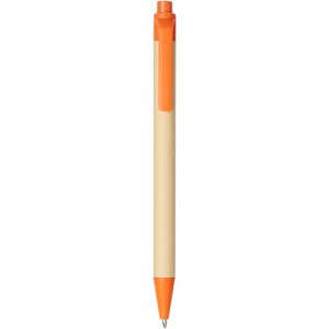 PF Concept 107384 - Bolígrafo de cartón reciclado y plástico de maíz "Berk" Naranja