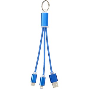 PF Concept 134961 - Cable de carga 3 en 1 con llavero "Metal" Royal Blue