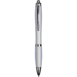 PF Concept 210335 - Curvy ballpoint pen with frosted barrel and grip Blanca
