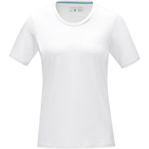 Elevate NXT 37507 - Camiseta orgánica GOTS de manga corta para mujer "Azurite" Blanca