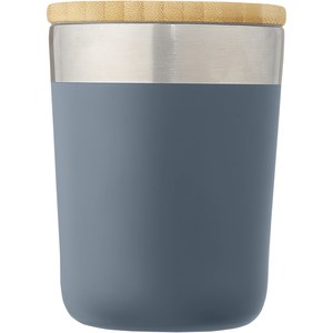 PF Concept 100670 - Vaso de 300 ml de acero inoxidable con aislamiento al vacío de cobre y tapa de bambú "Lagan" Ice Blue