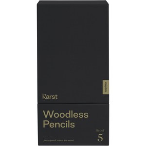 Karst® 107793 - Set de 5 lápices de grafito 2B sin madera "Karst®" Gris