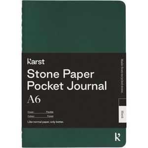 Karst® 107799 - Libreta de bolsillo de tapa blanda de papel de piedra A6 en blanco "Karst®"