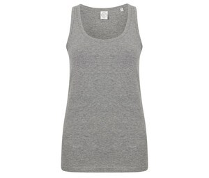 SF Women SK123 - Camiseta sin mangas elástica para mujer Heather Grey