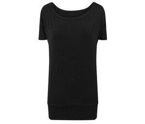 BUILD YOUR BRAND BY040 - Women’s viscose t-shirt Negro