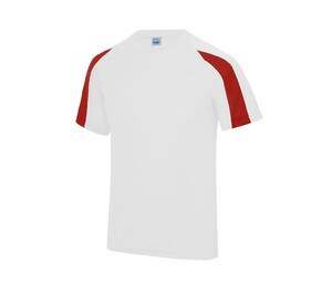 JUST COOL JC003 - CONSTRAST COOL T Arctic White / Fire Red