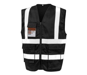 RESULT RS477X - HEAVY DUTY POLYCOTTON SECURITY VEST Negro