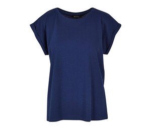 Build Your Brand BY021 - Camiseta mujer con hombros extendidos Light Navy