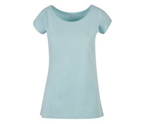 BUILD YOUR BRAND BYB013 - LADIES WIDE NECK TEE Mar Azul