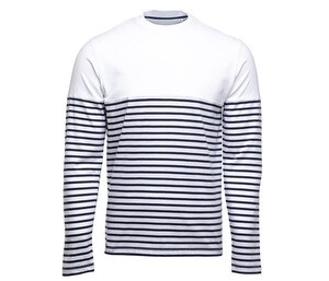 PEN DUICK PK201 - Long sleeve striped t-shirt Blanco / Azul marino