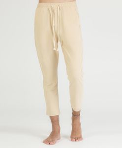 Pantalones joggers estructurados de algodón y lino 