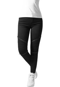 Urban Classics TB1215C - Pantalones de motorista para mujer elásticos