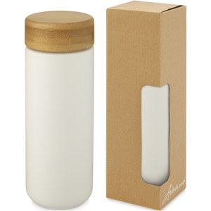 PF Concept 100705 - Vaso de cerámica de 300 ml con tapa de bambú "Lumi"