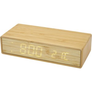 PF Concept 124243 - Cargador inalámbrico de bambú con reloj "Minata"