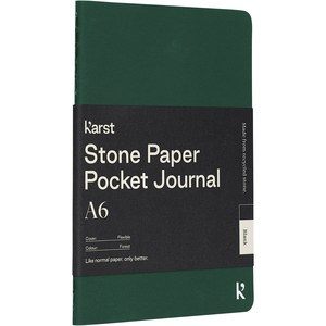Karst® 107799 - Libreta de bolsillo de tapa blanda de papel de piedra A6 en blanco "Karst®"