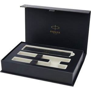 Parker 107820 - Parker set de bolígrafo y rollerball acromático con caja de regalo "IM"