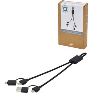 Tekiō® 124345 - Cable de carga rápida 6 en 1 de 45 W en aluminio reciclado con certificación RCS "Connect"